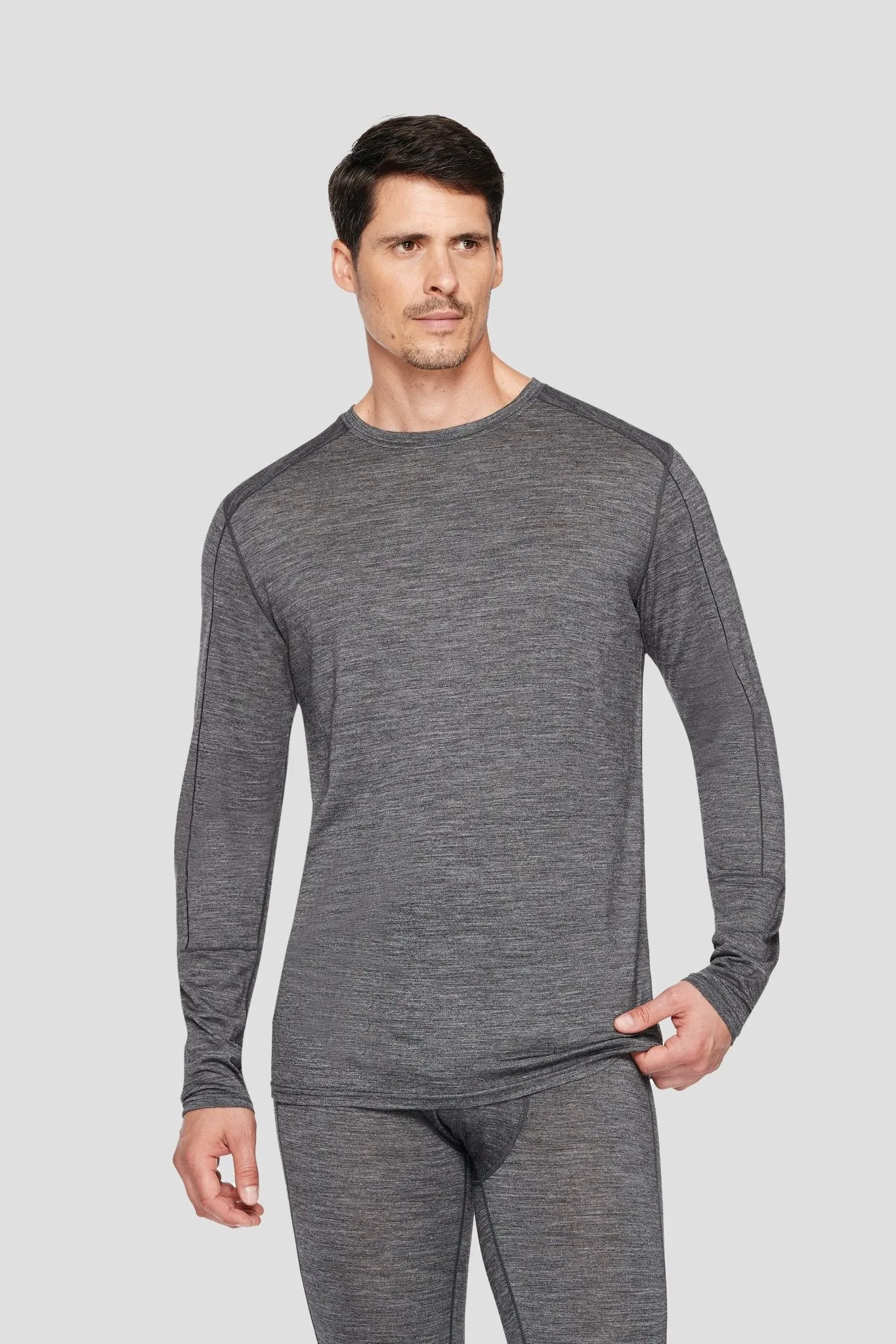 1.0 Men's All-Season Lightweight Merino Wool Baselayer Crew Top