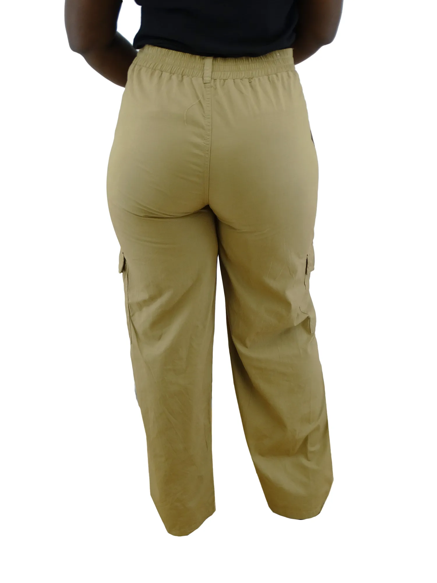 180997M, Da Moda - Multi Pocket Mama Cargo Pants (Plus Size)