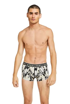 3 x Bonds Fit Trunks Mens Underwear Cream Camouflage Dl5