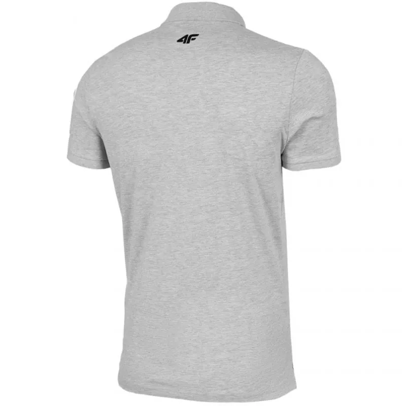 4F Mens Cotton T-shirt - Cool Light Gray Melange