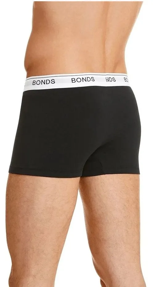 6 x Bonds Guyfront Trunk Mens Underwear Undies Black/White