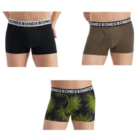 9 Pairs X Bonds Mens Everyday Trunks Cotton Leaf Print Pack