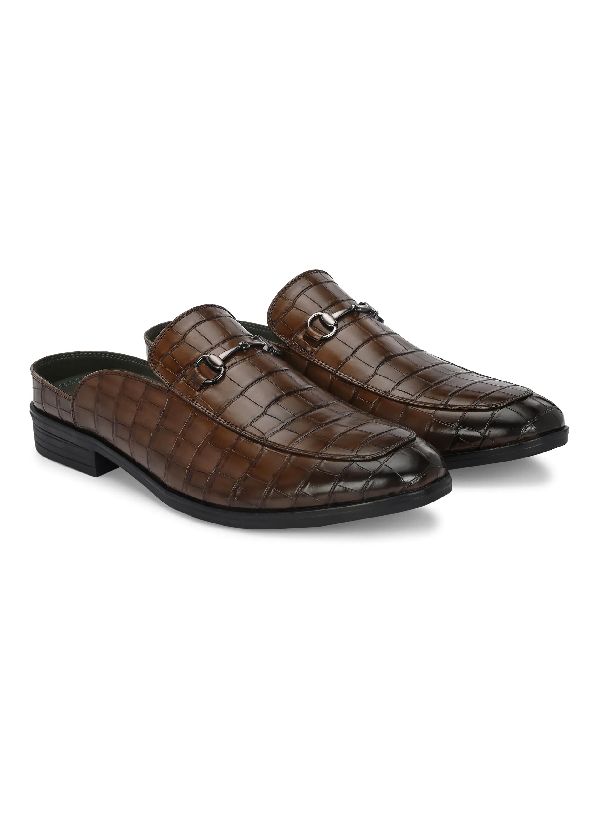 Amalfi Brown Buckle Mules