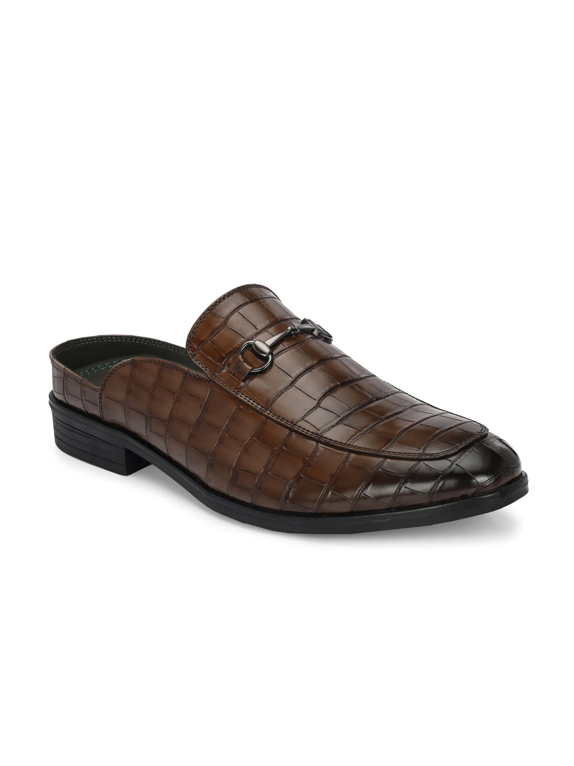 Amalfi Brown Buckle Mules