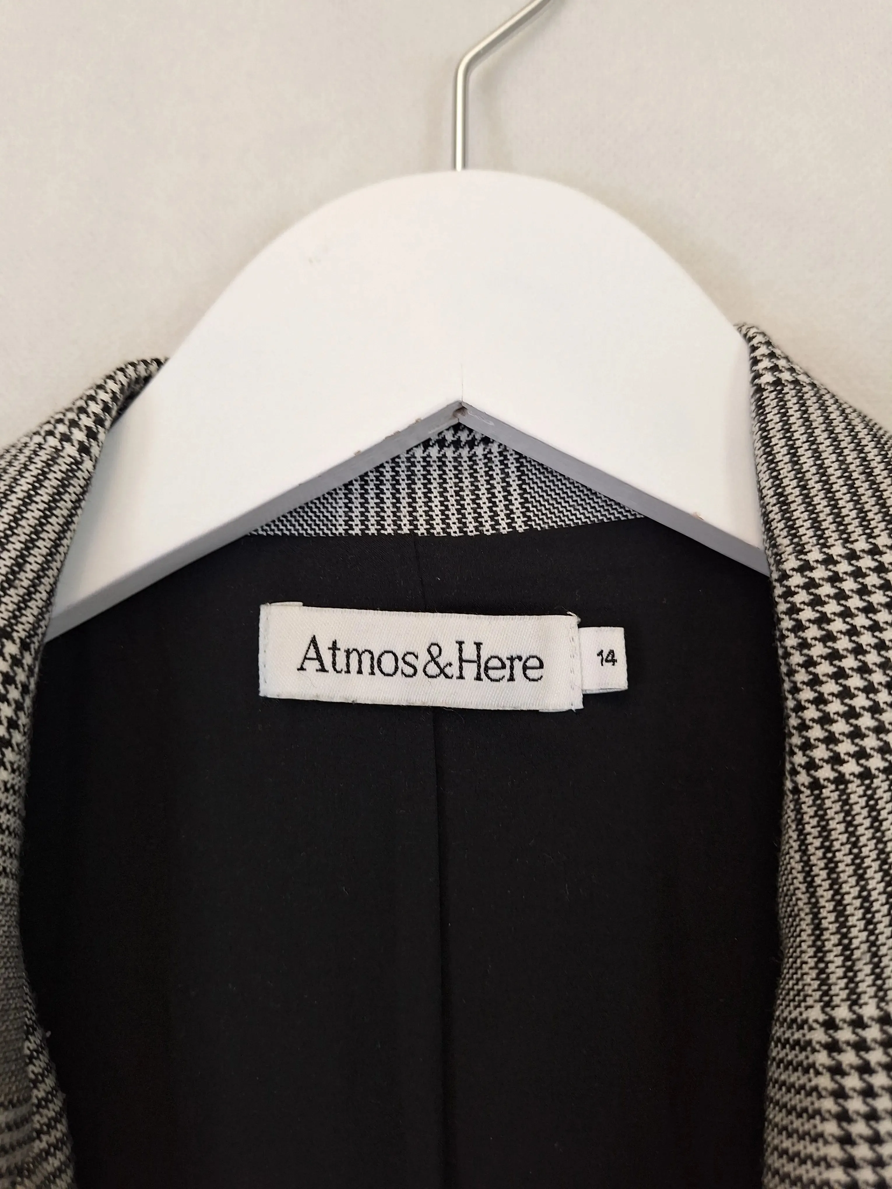 Atmos & Here Fancy Check Office Blazer Size 14