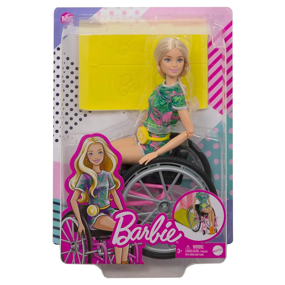 Barbie Fashionistas Doll #165 with Wheelchair and Long Blonde Hair