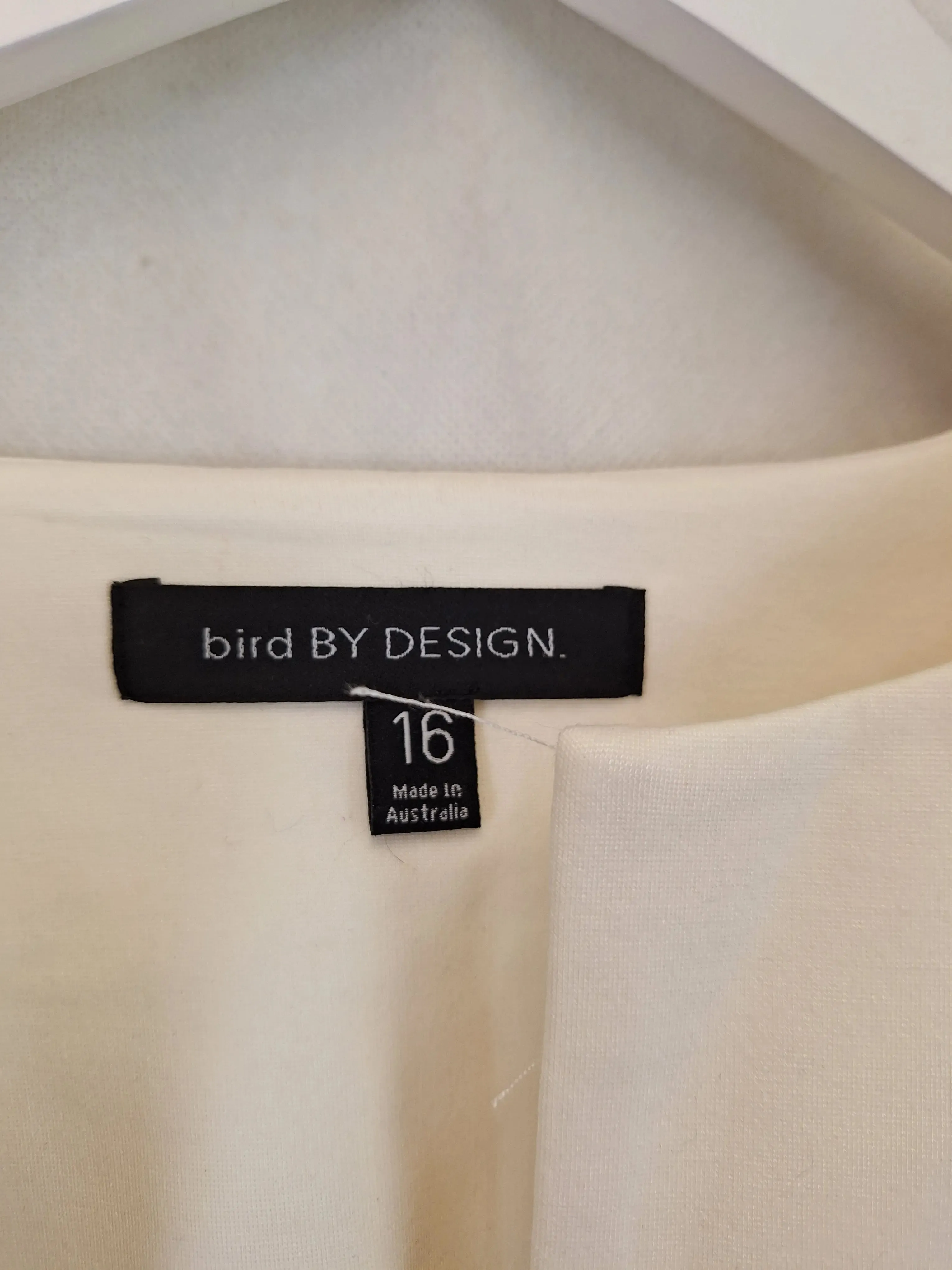 Bird By Design Collarless Stretch Ponte Jacket Size 6