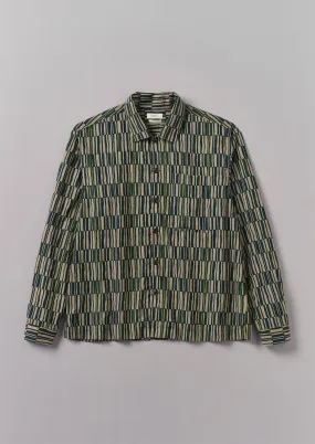 Block Print Irregular Check Shirt | Golden Sand