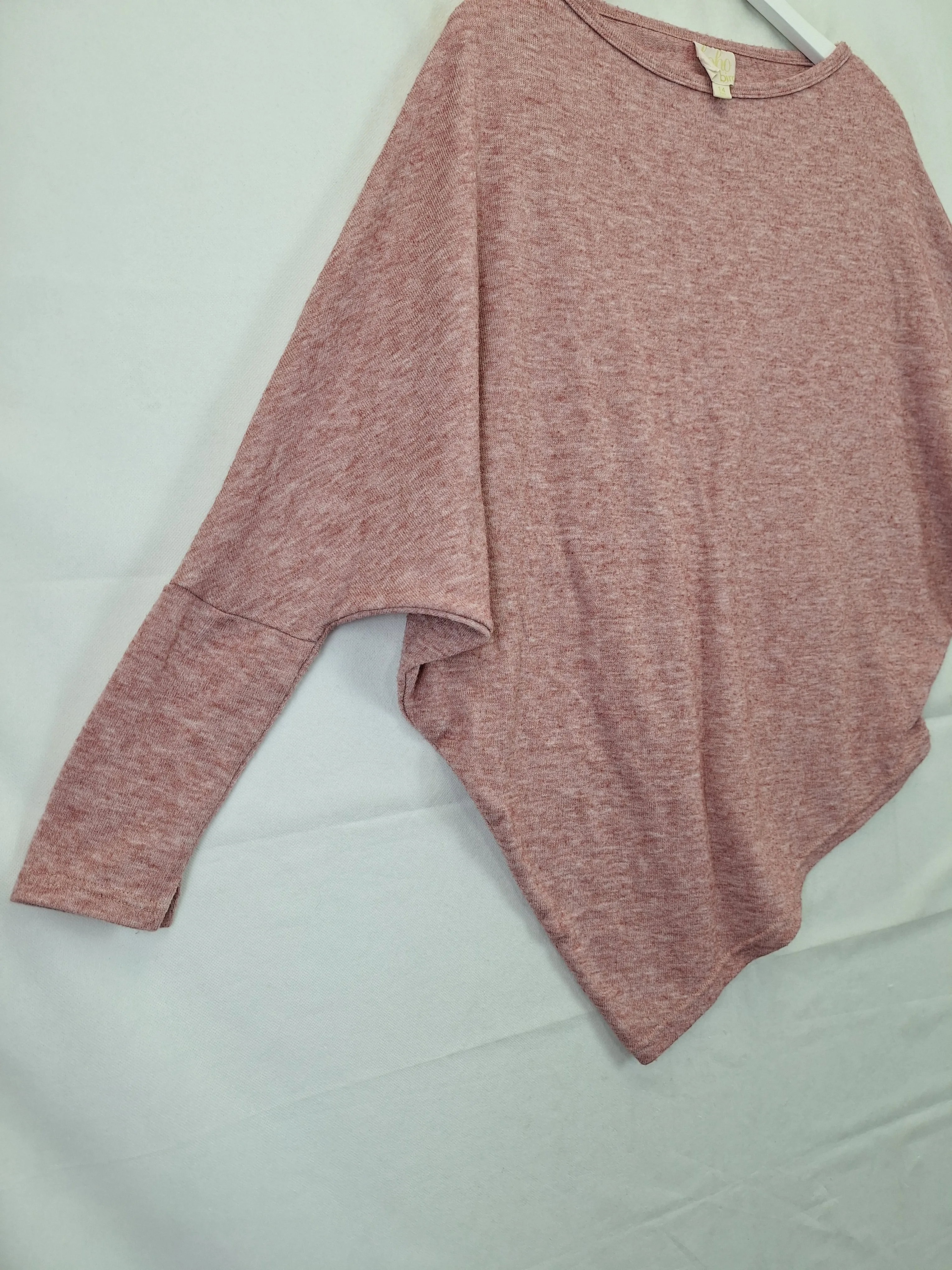 Boho Bird  Asymmetrical Snuggle Up  Jumper Size 14