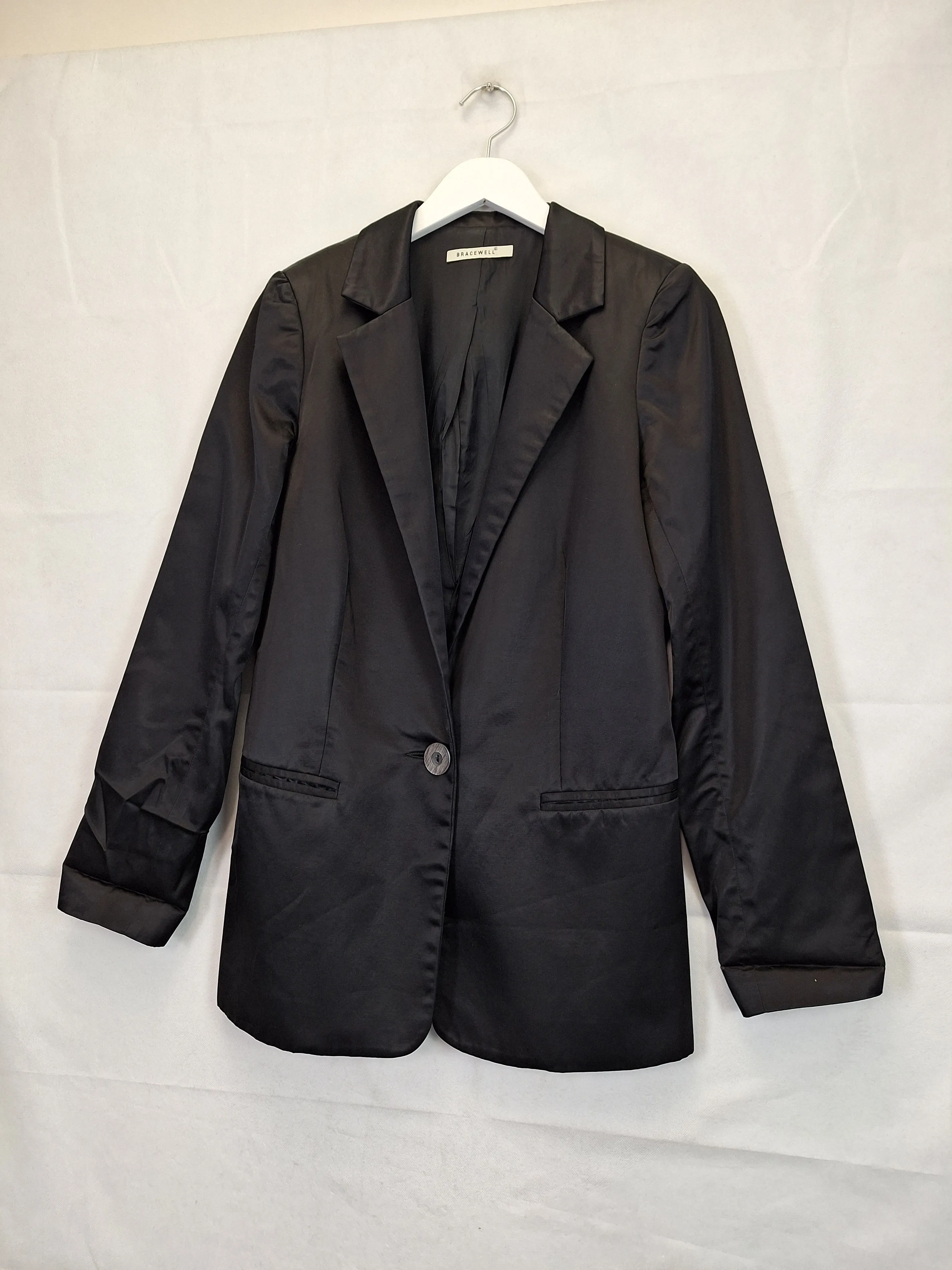 Bracewell Shiny One Button Blazer Size 12