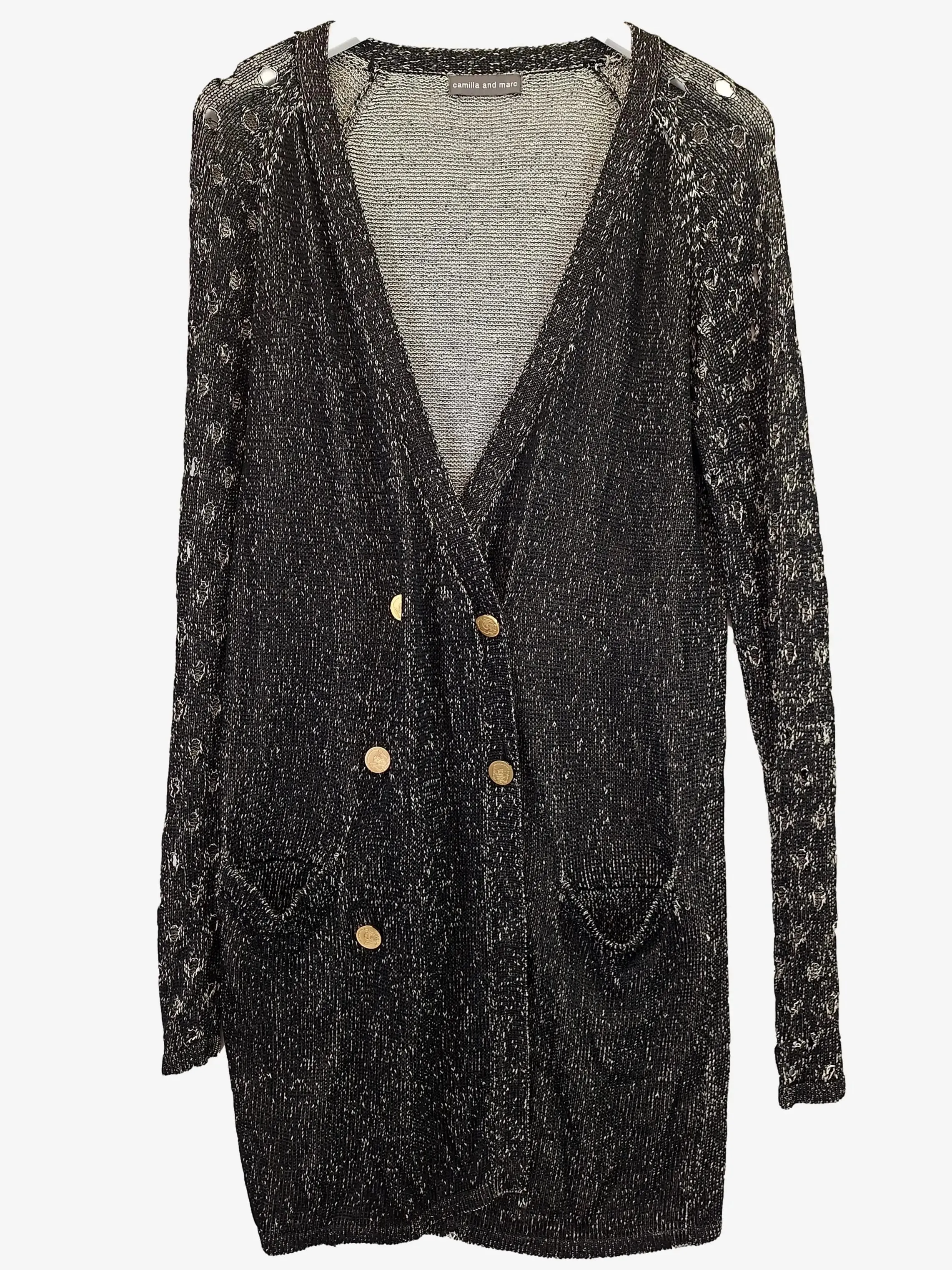 Camilla and Marc Cozy Mixed Yarn Longline Cardigan Size M