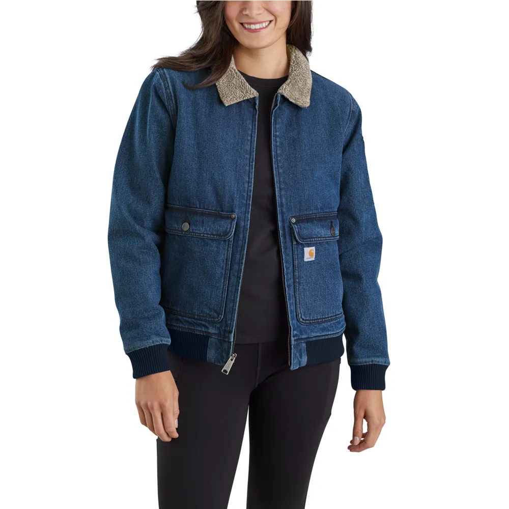 Carhartt Womens  Sherpa lined denim jacket (OJ5446)