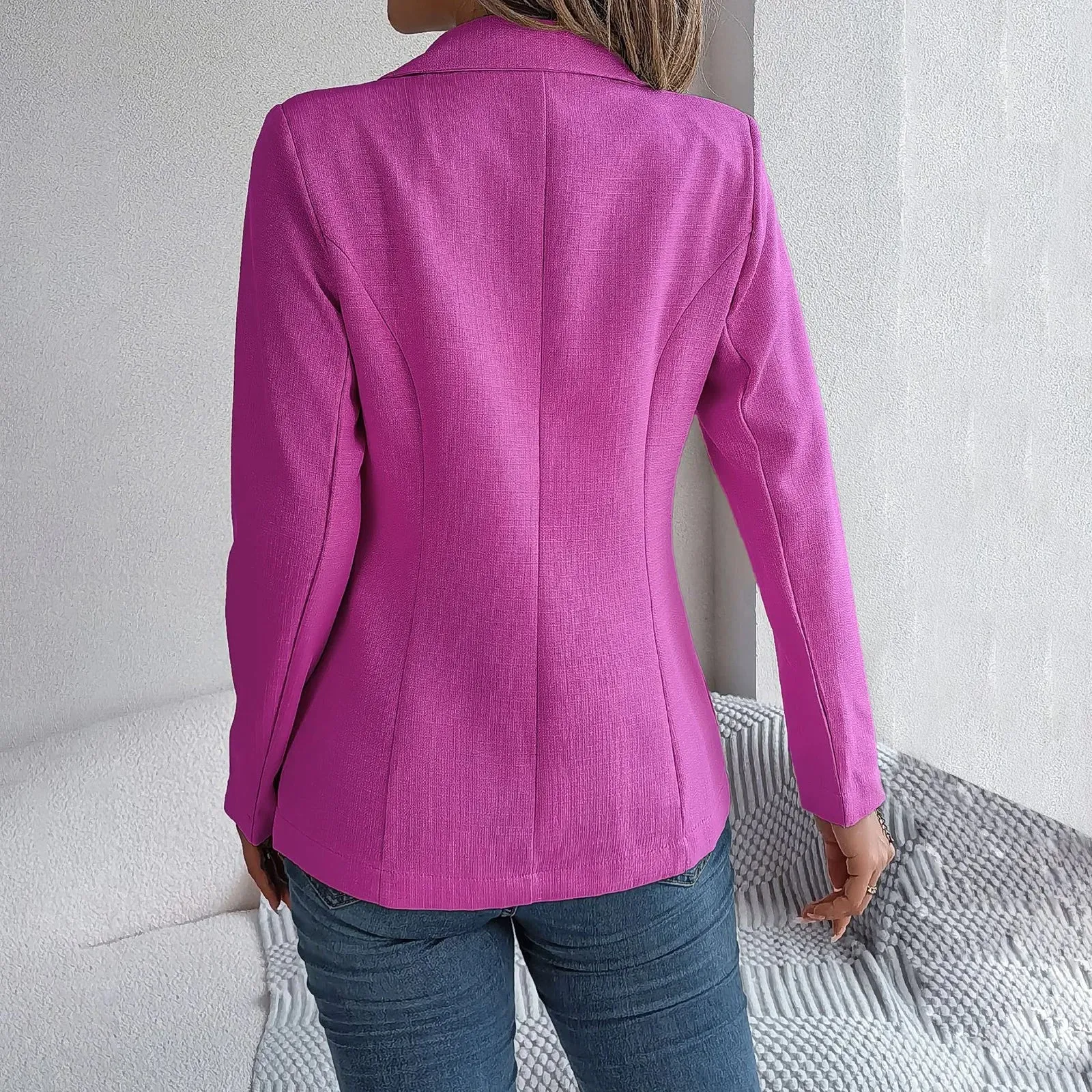 Casual Korean Top Solid Spring Autumn Female Jackets Women Blazer Formal Business Office Lady Work Suit Pockets Jacket