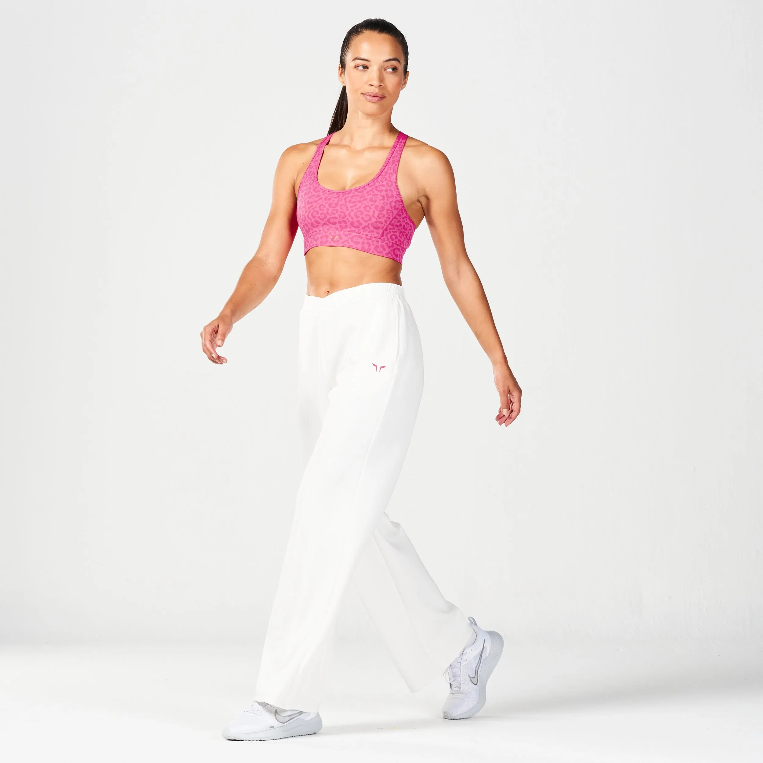 Crossover Straight Pants - Pearl White