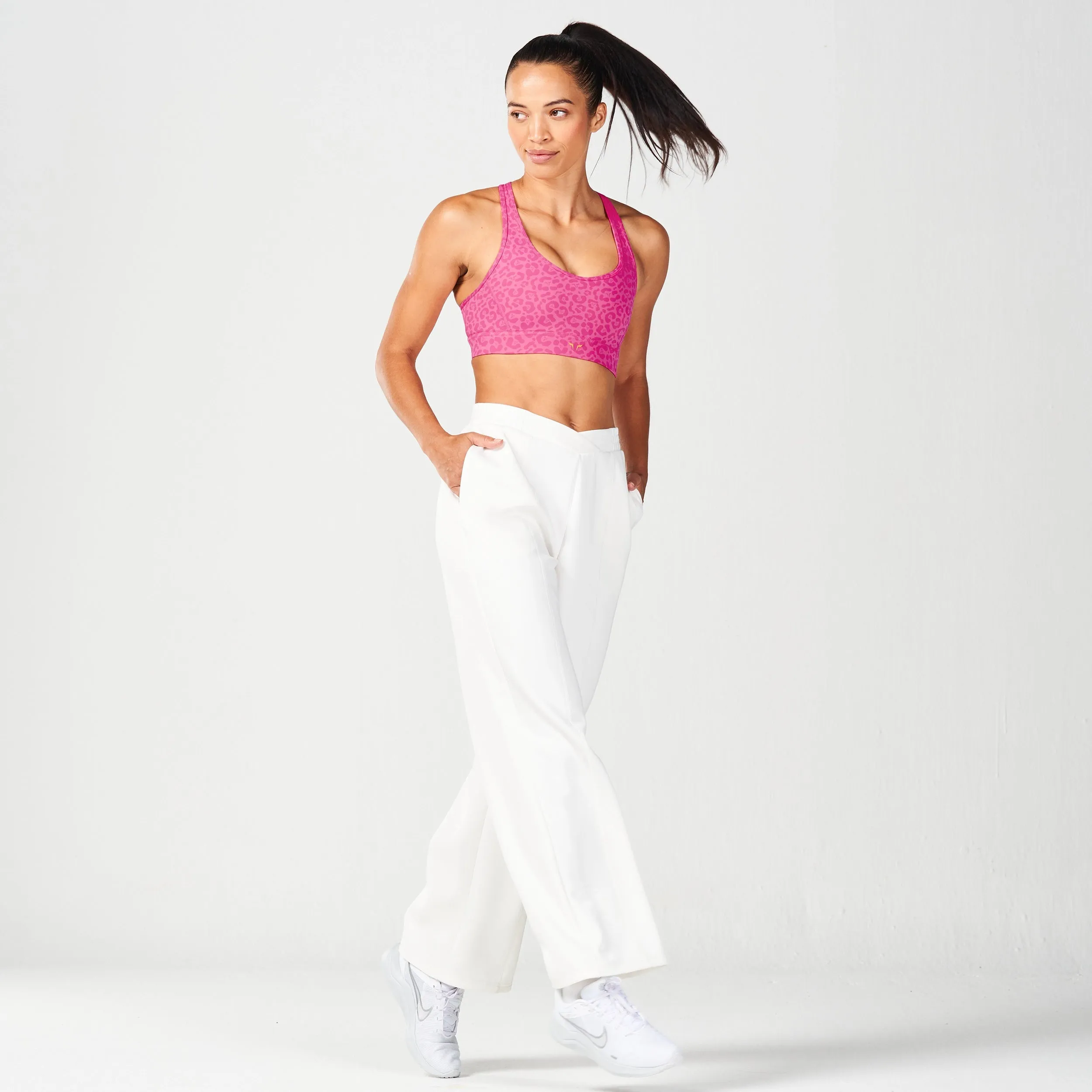 Crossover Straight Pants - Pearl White