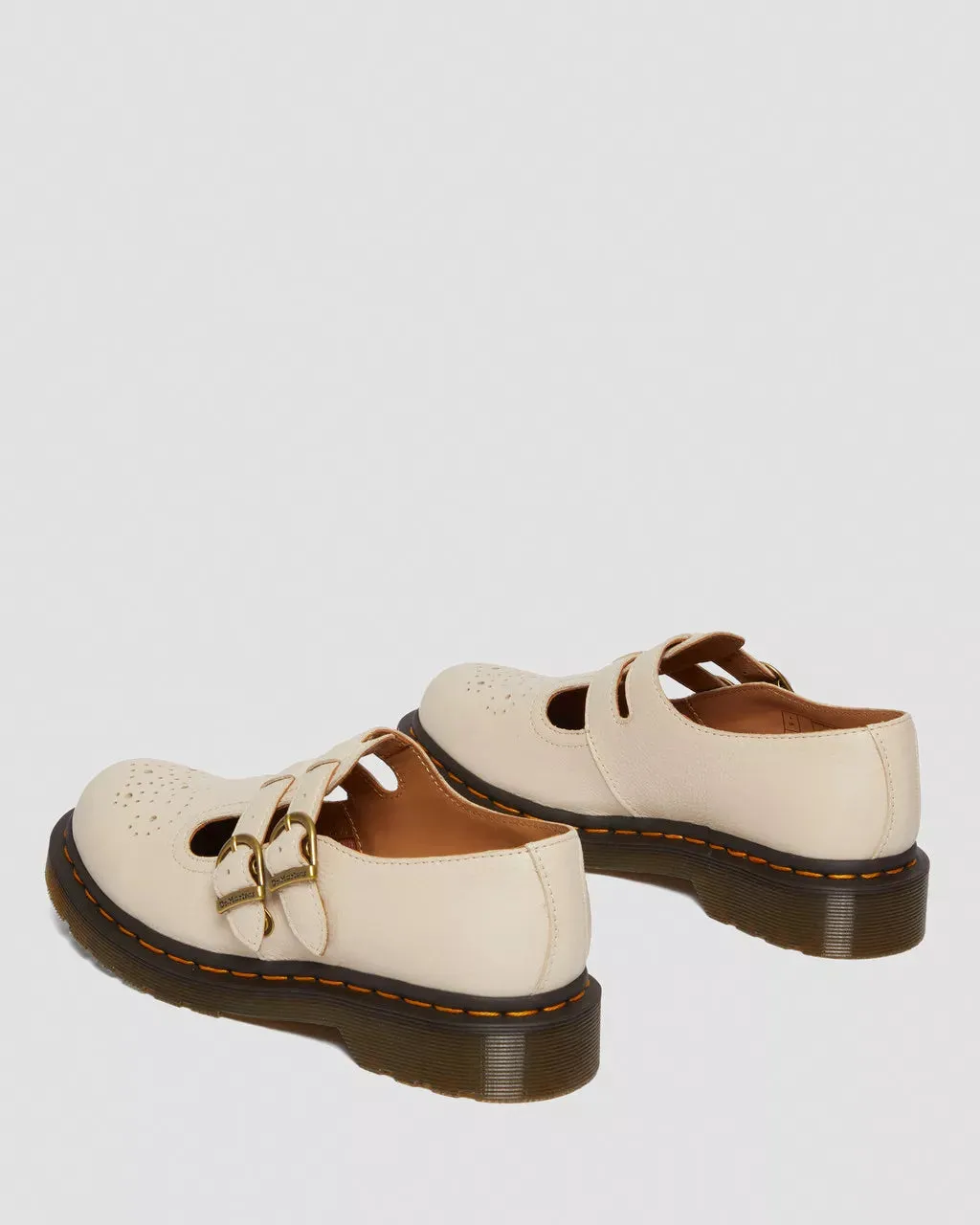 Sure! Heres an optimized title for the e-commerce product:

Womens Doc Martens 8065 Virginia Leather Mary Jane Shoes - Stylish Parchment Beige Footwear for Comfort and Elegance