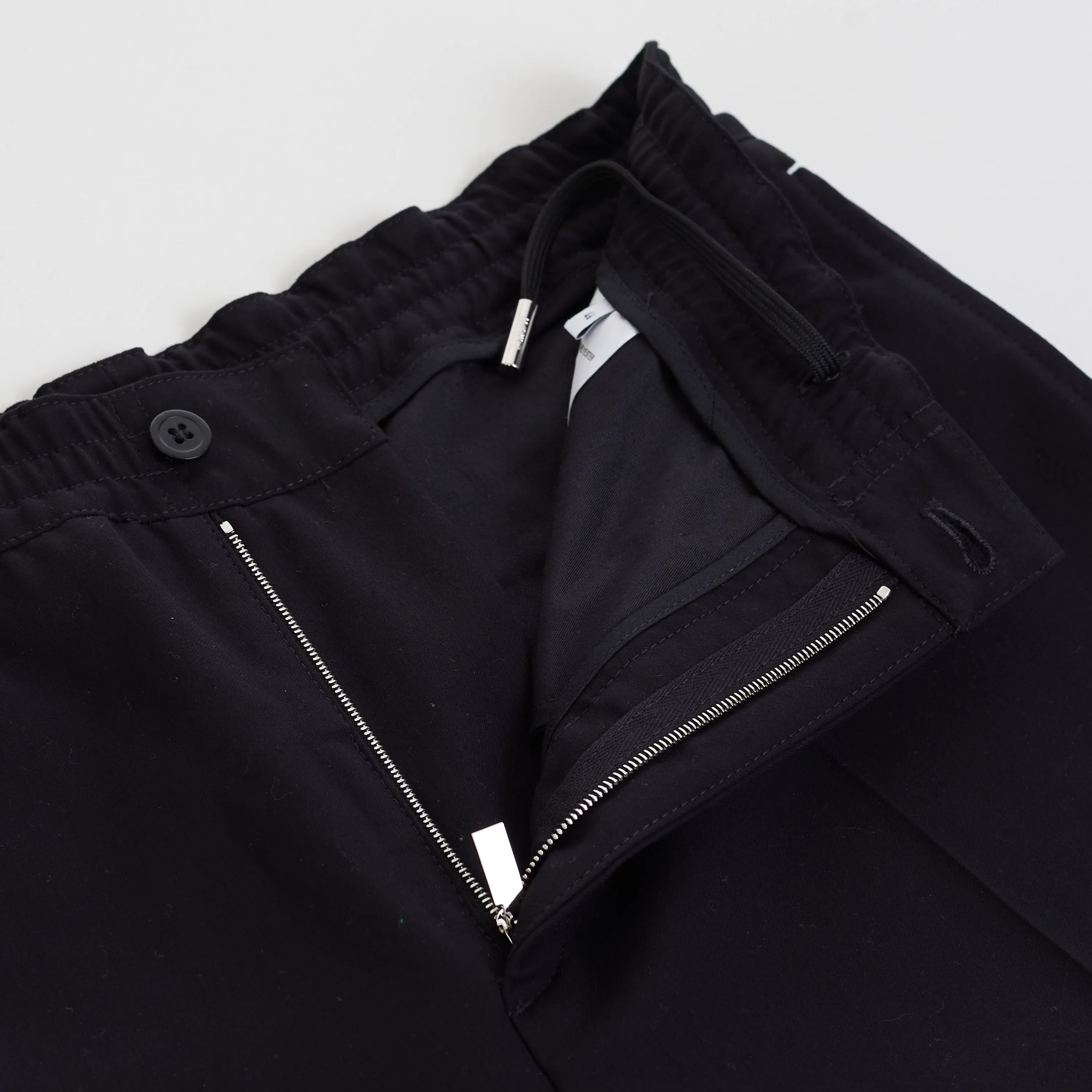 Drawstring Trousers In Black Cotton