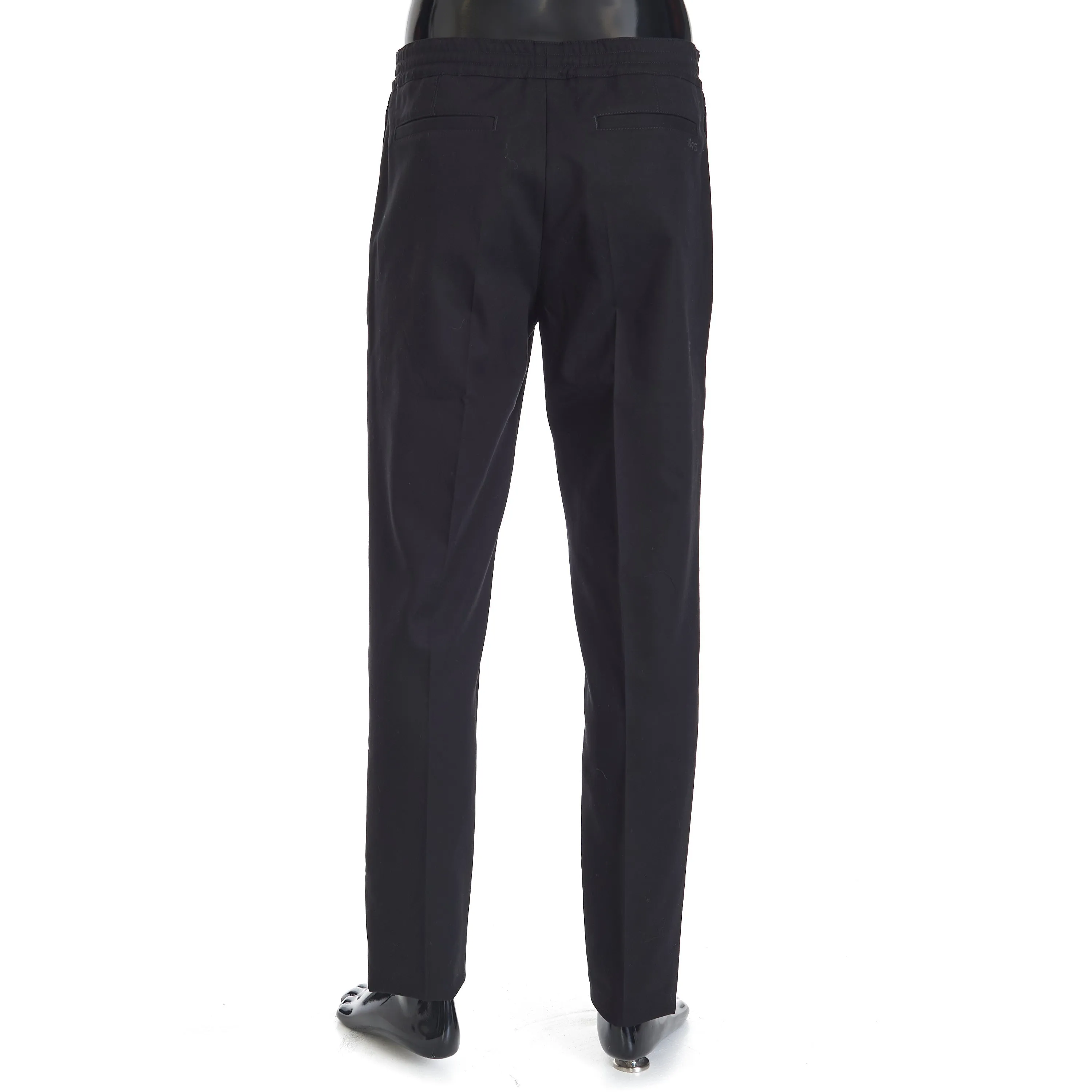 Drawstring Trousers In Black Cotton