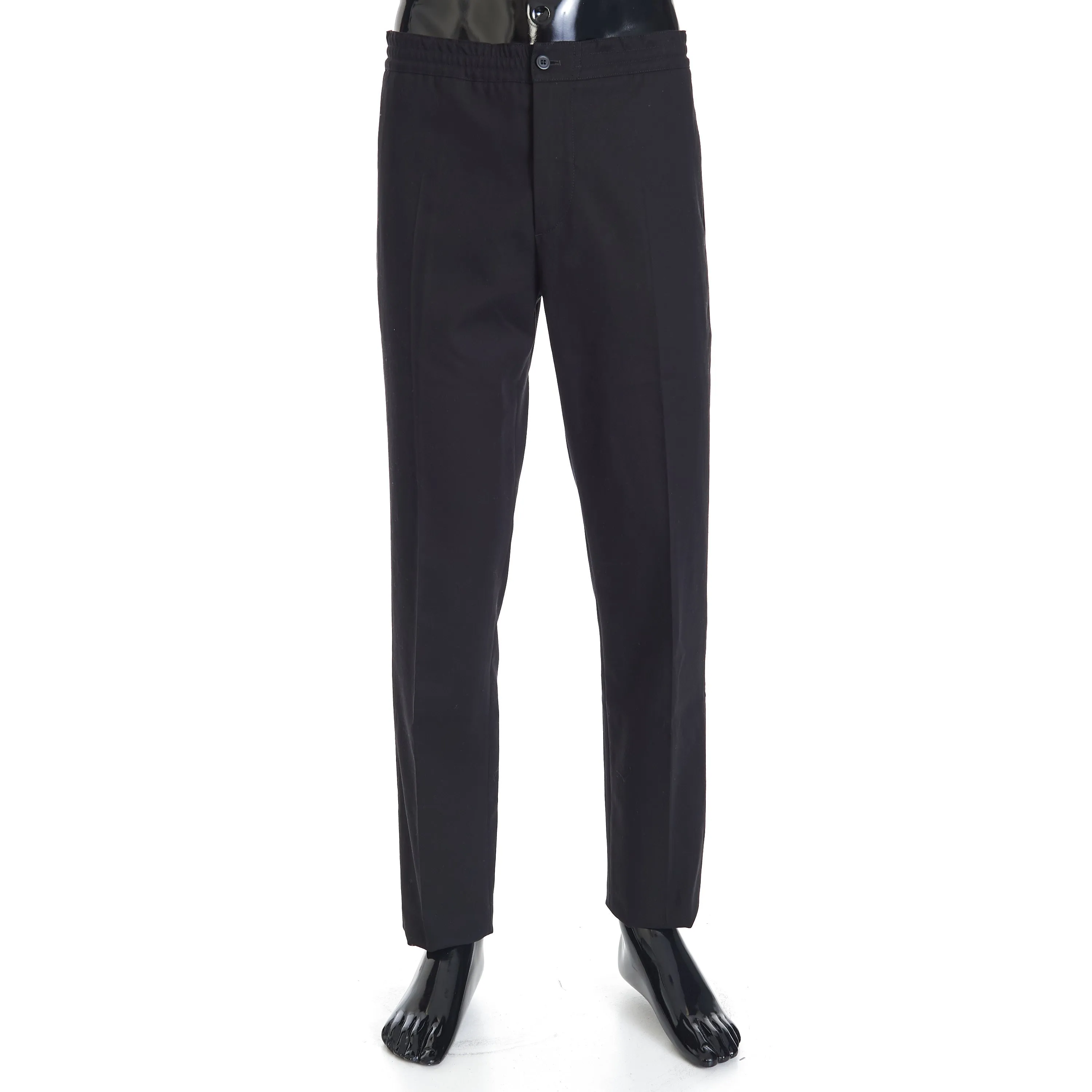 Drawstring Trousers In Black Cotton