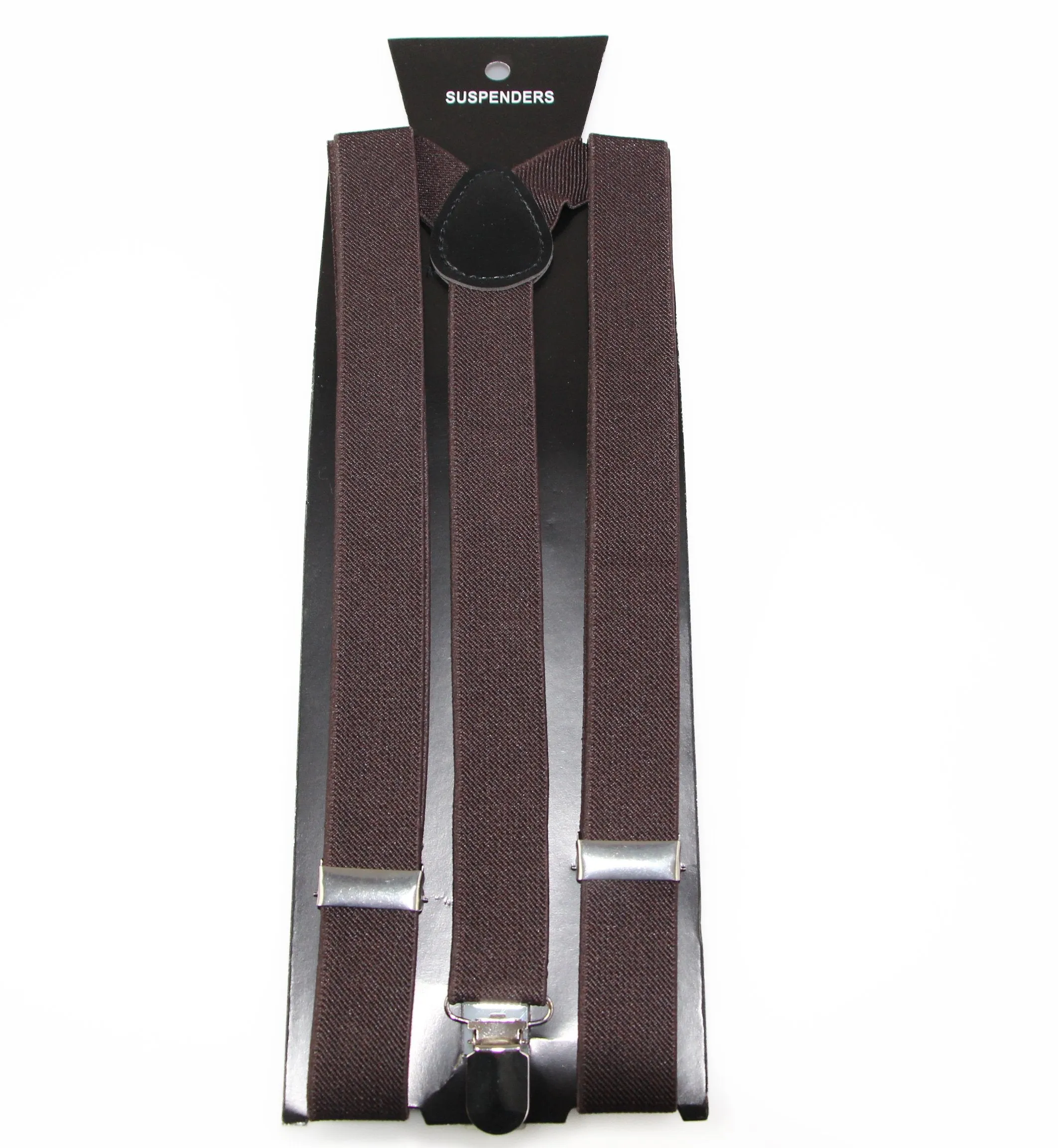 Extra Long Adjustable 138cm Dark Brown Adult Mens Suspenders