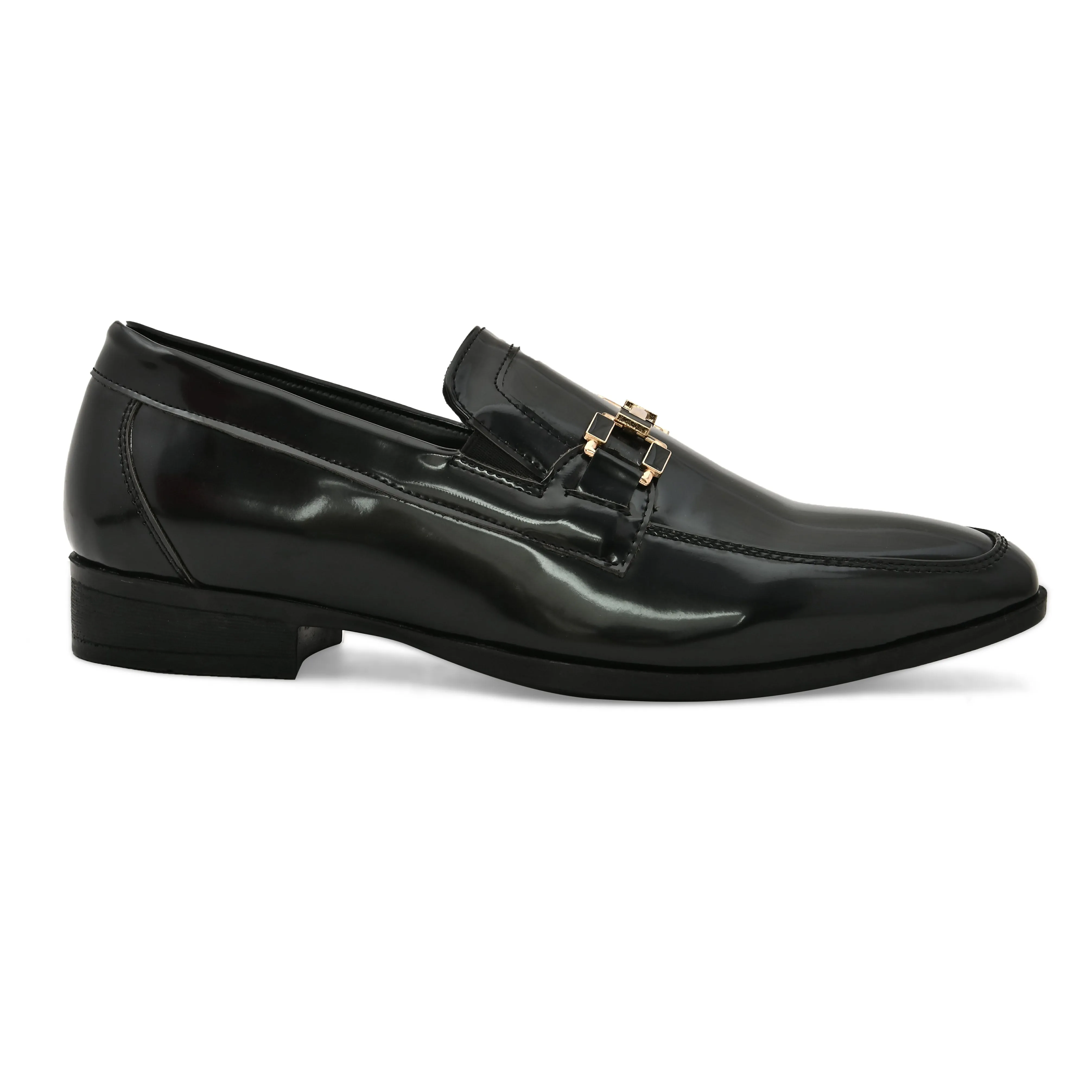 Flare Black Patent Slip-Ons