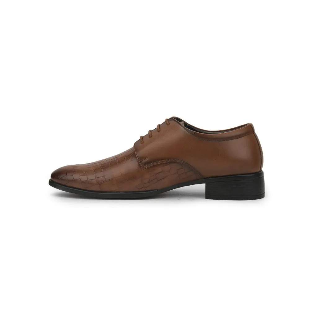 Fortune (Tan) Formal Lace Up Derby Shoes For Men JPL-244 By Liberty