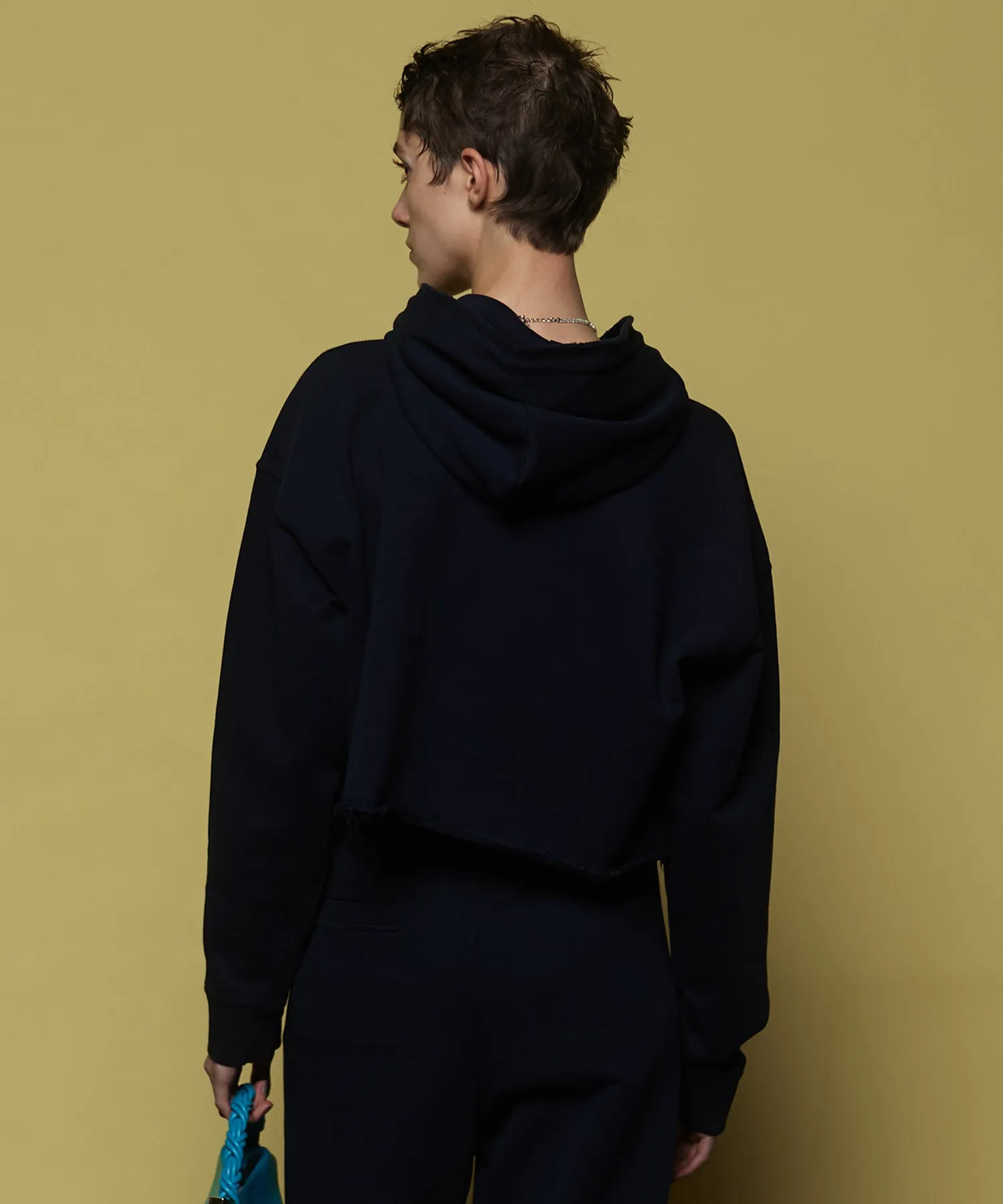 【GANNI】Isoli Cropped Oversized Hoodie