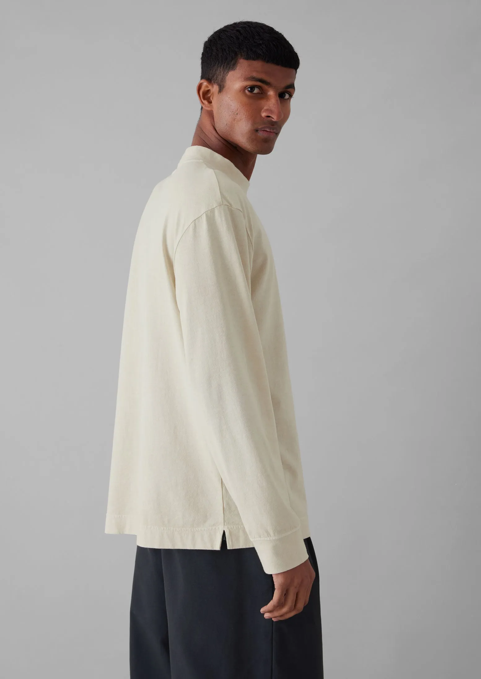 Cotton Long Sleeve Tee Dyed in Soy | Garment-Dyed