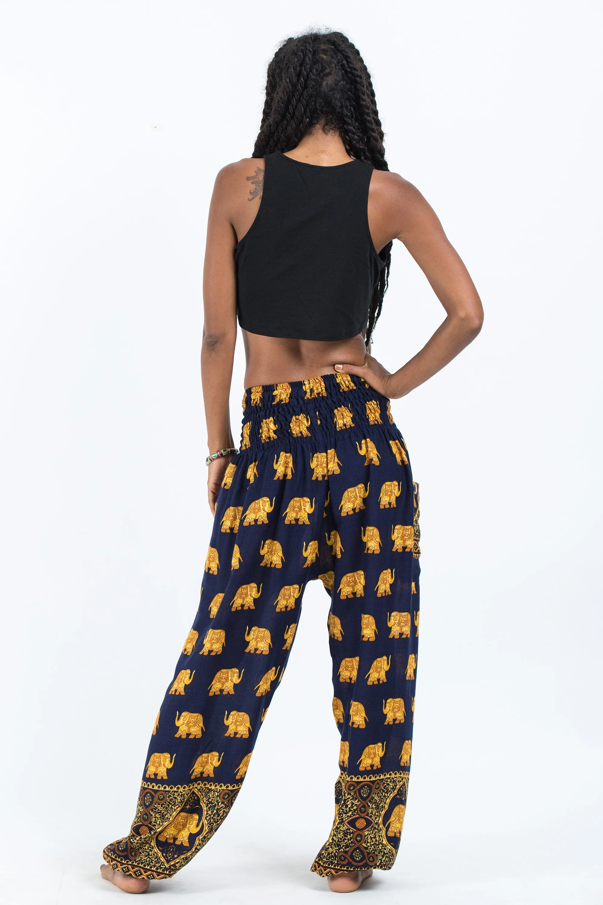 Golden Elephant Women's Elephant Pants in Navy