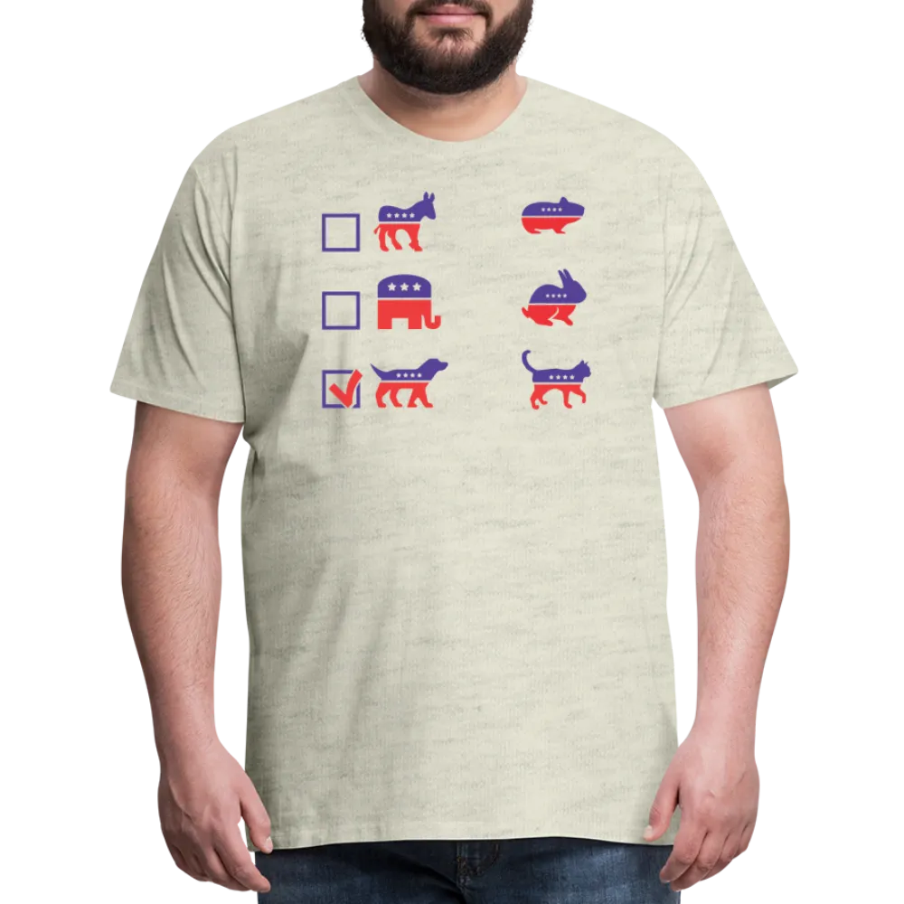 “I Vote for Dog”-Men's Premium T-Shirt