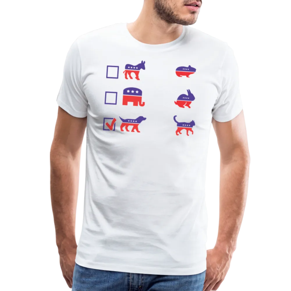 “I Vote for Dog”-Men's Premium T-Shirt