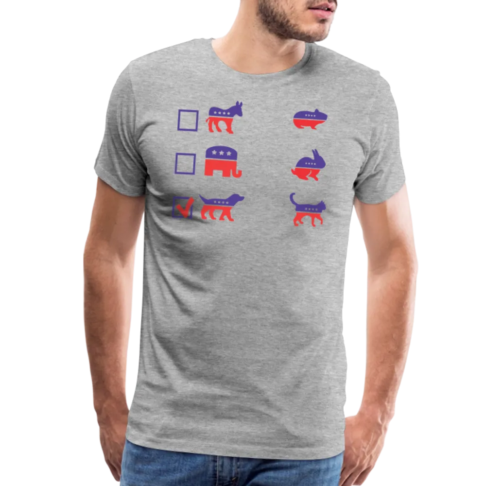 “I Vote for Dog”-Men's Premium T-Shirt