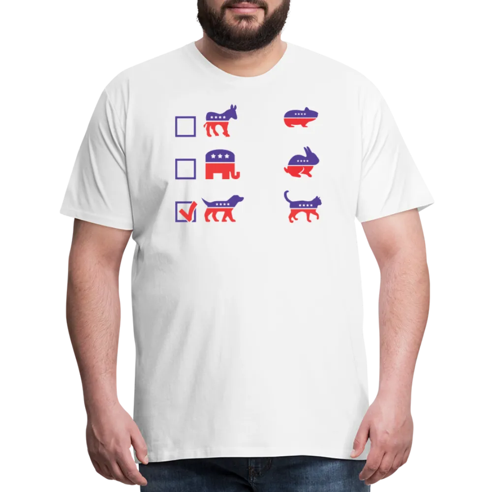 “I Vote for Dog”-Men's Premium T-Shirt