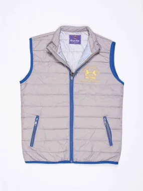 Kings Club Couture Vest Grey Feather KC Logo KCJVFL07