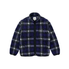 Knit Shadow Plaid Sherpa Jacket