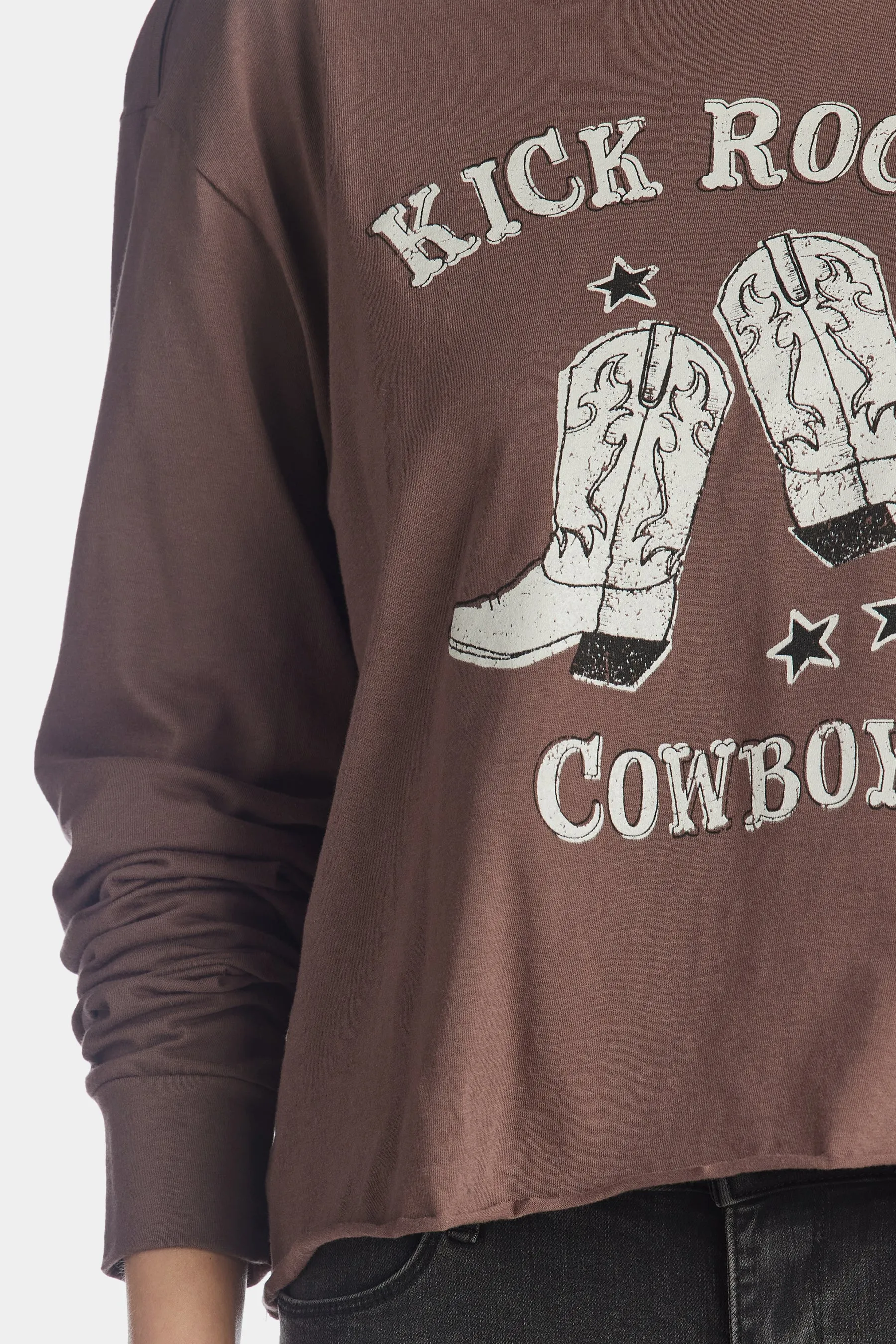 Long Sleeve Kick Rocks Cowboy Tee