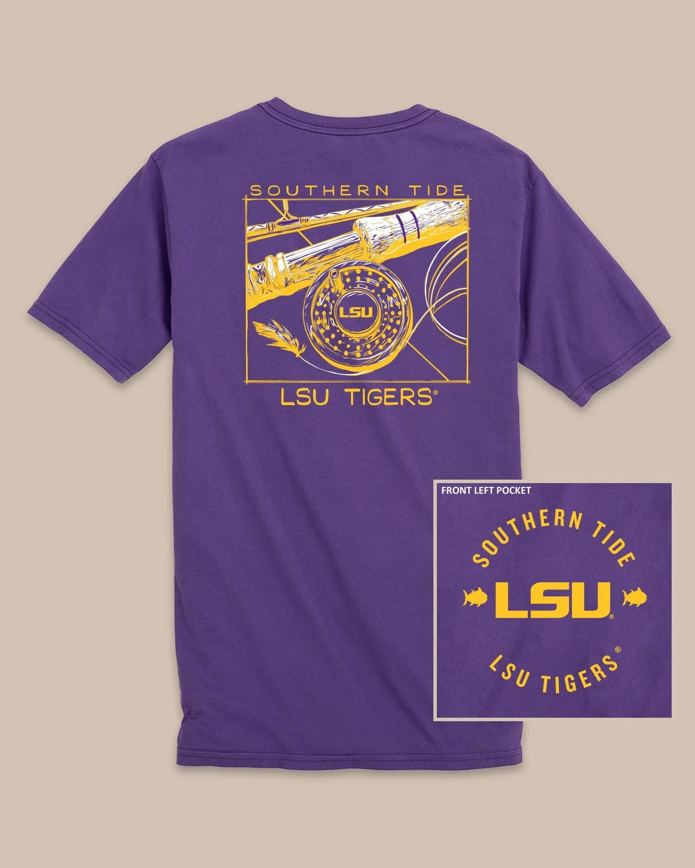 LSU Tigers Gameday Fly Reel T-Shirt