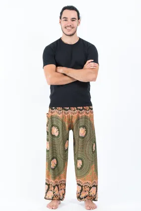 Mandala Elephant Men's Elephant Pants in Olive