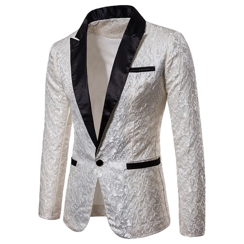 Men Blazers Banquet Party Prom Ball Slim Fit Wedding Tuxedo Suit Shawl Lapel Jackets | XZ32