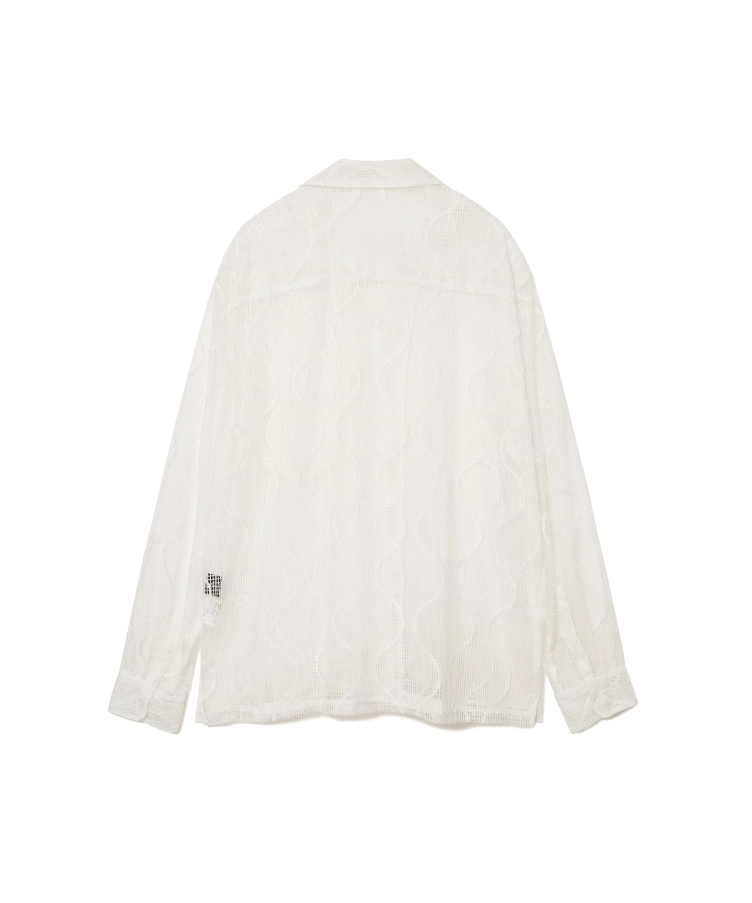 【MEN , WOMEN】UNUSED OPEN COLLAR MESH SHIRT