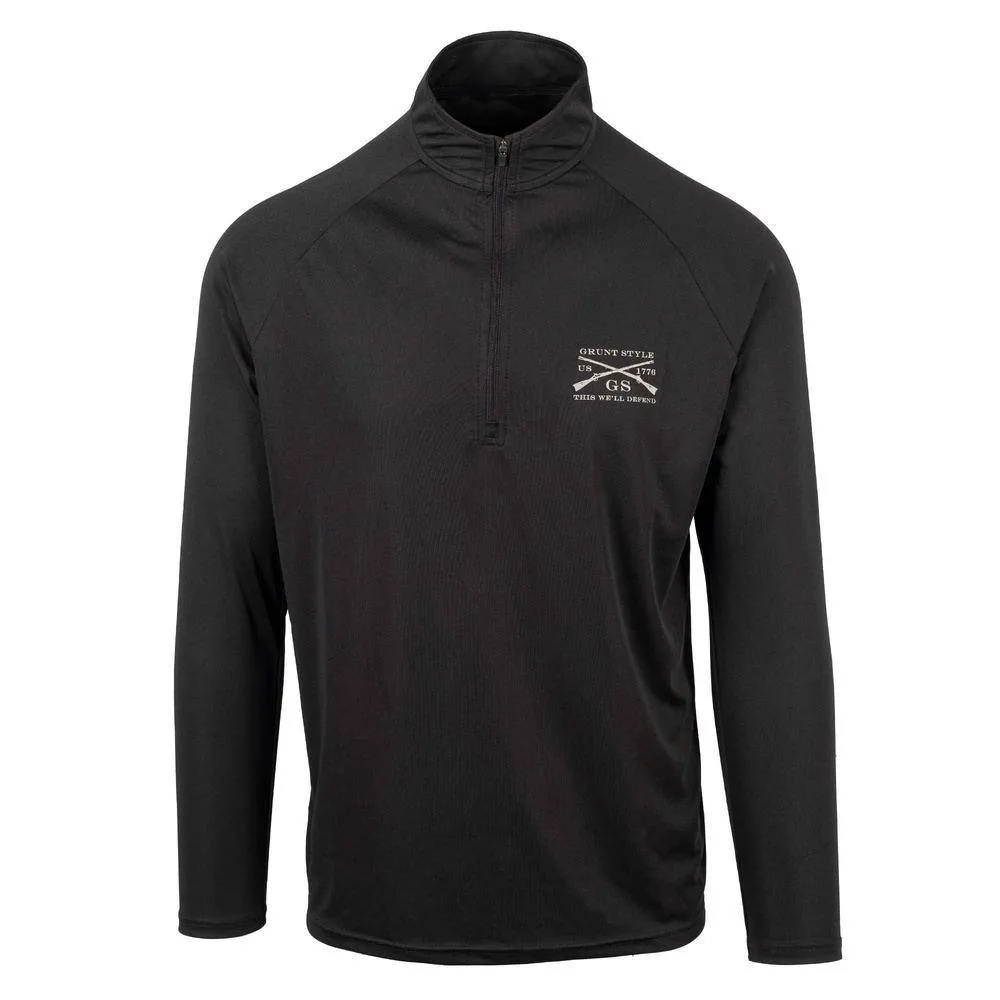 Men's 1/4 Zip Pullover - Black