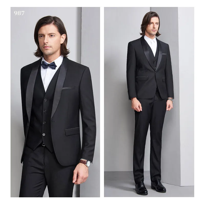 Men’s 3 Piece Tuxedo Suits For All Seasons-987