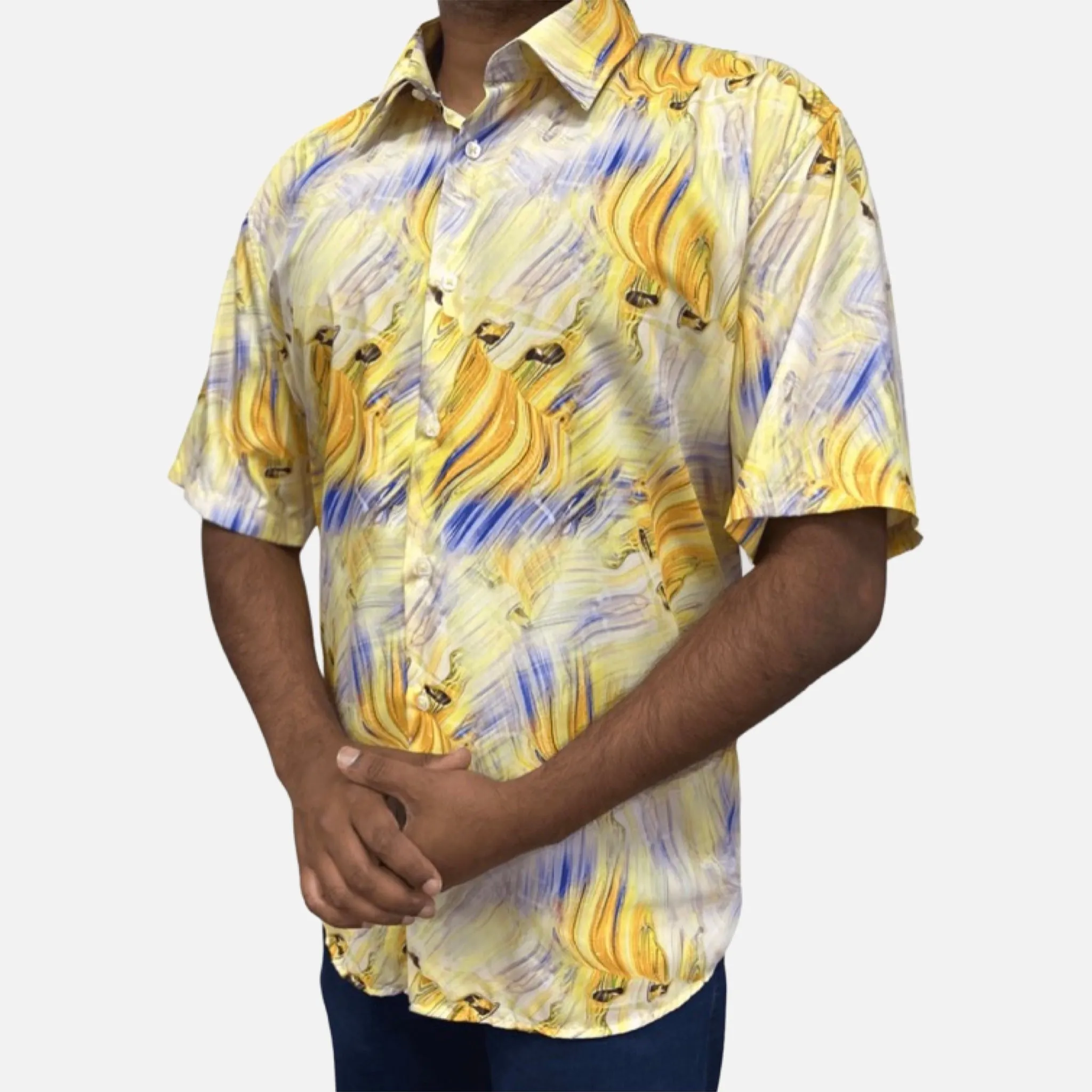 Mens Casual Summer shirt Banana Cream | Clearance | M