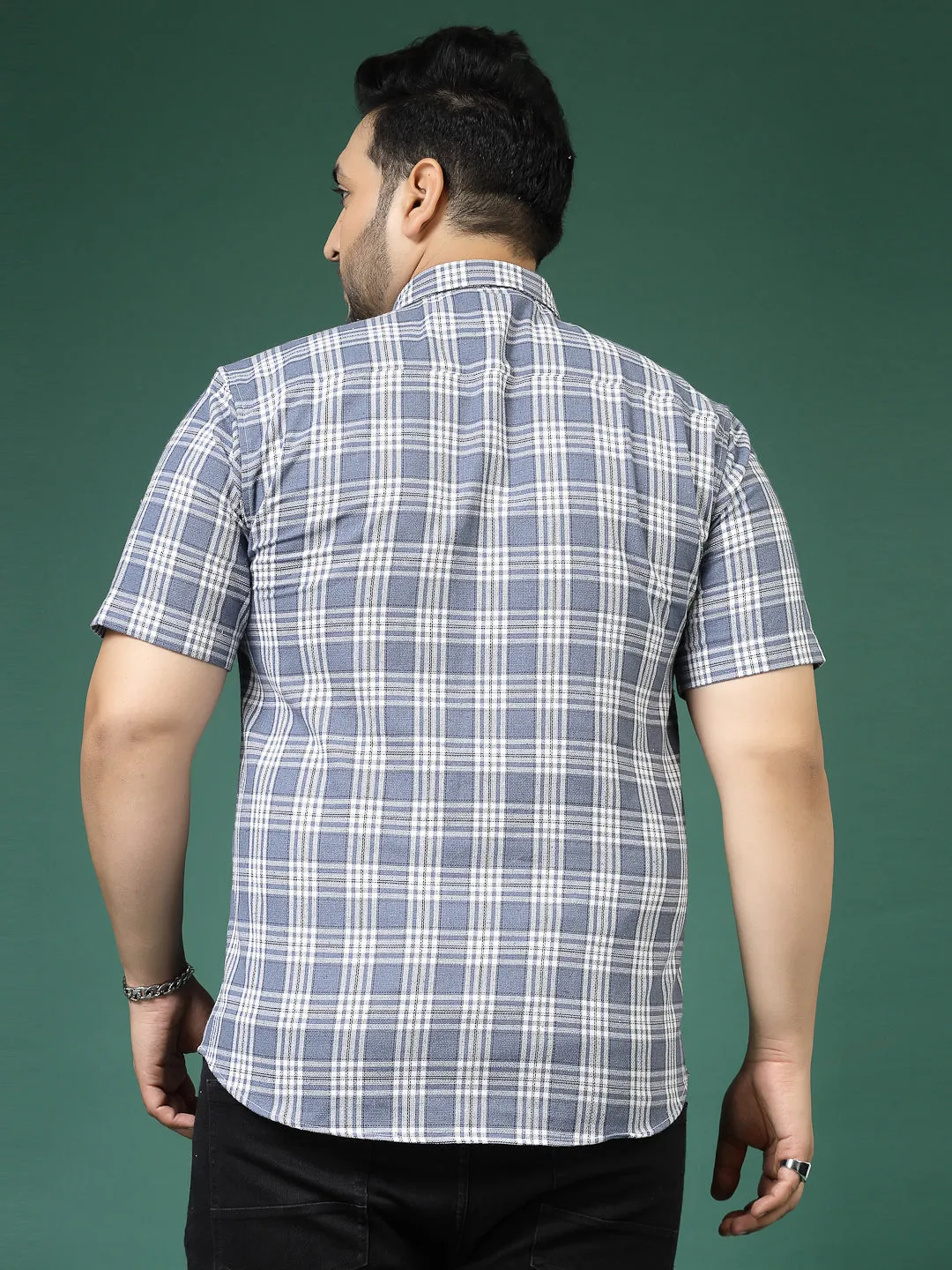 Men's Cotton Checks Slim Fit Shirt