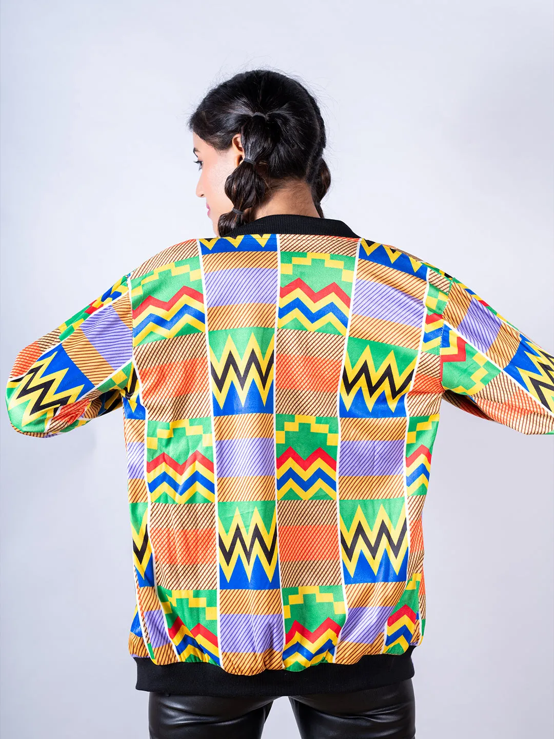 Multicolor African Printed Velvet Jacket