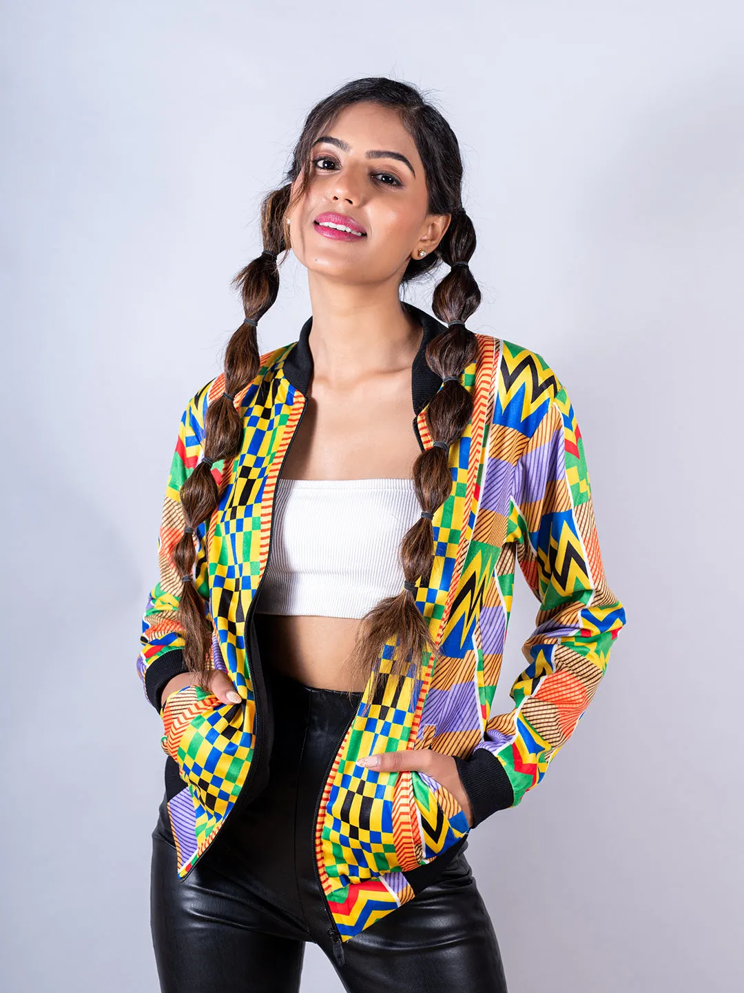 Multicolor African Printed Velvet Jacket