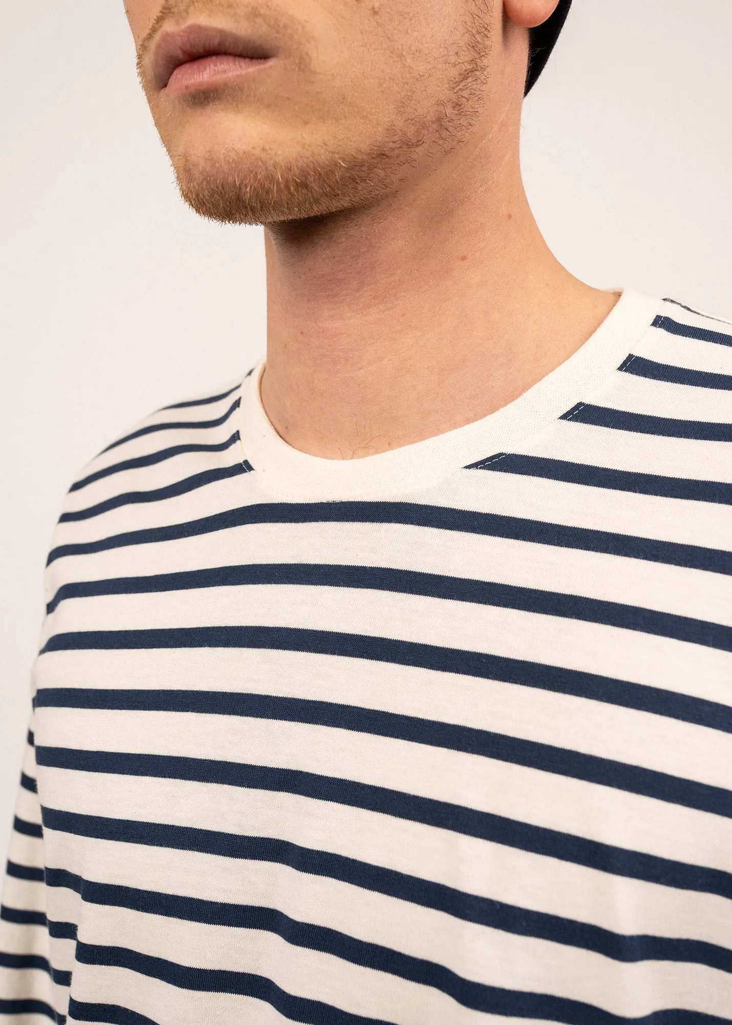 Normands cotton sailor striped shirt - SAINT JAMES x Kappa (ECRU/MARINE)