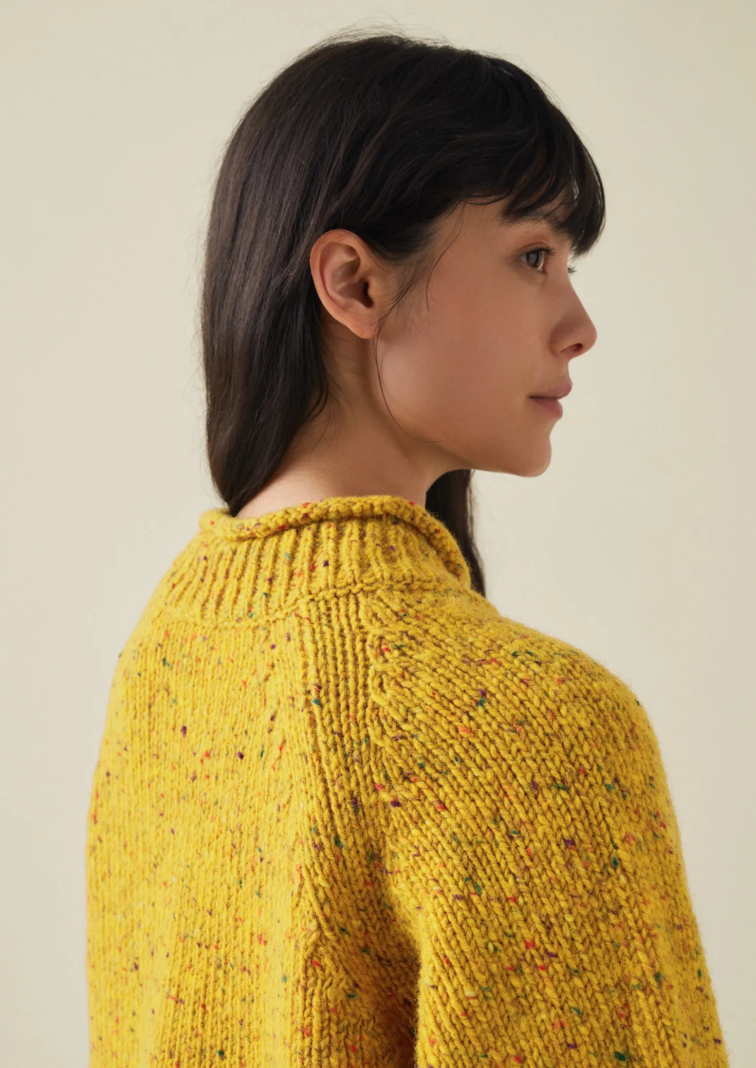 Orla Donegal Wool Sweater in Vibrant Mimosa Yellow - Cozy, Stylish, and Warm