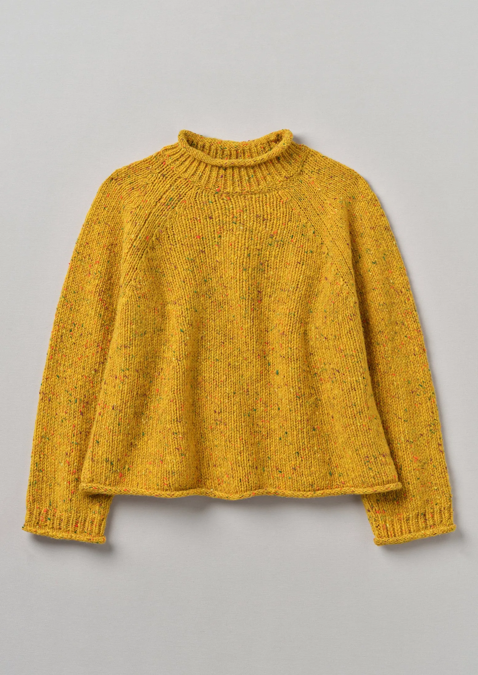 Orla Donegal Wool Sweater in Vibrant Mimosa Yellow - Cozy, Stylish, and Warm