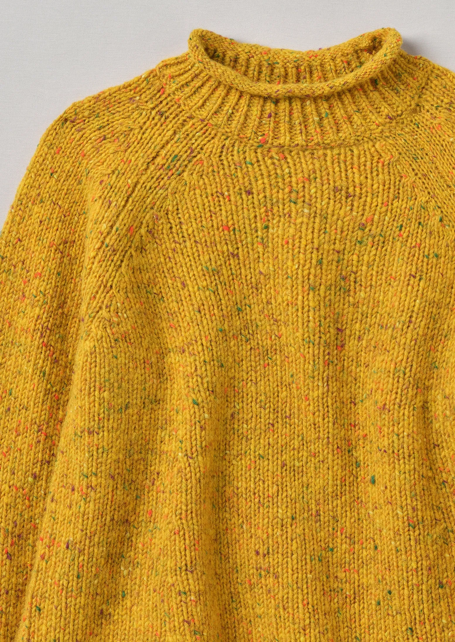 Orla Donegal Wool Sweater in Vibrant Mimosa Yellow - Cozy, Stylish, and Warm